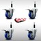 Service Caster 3.5'' SS Blue Poly Swivel 7/8'' Expanding Stem Caster Set Total Lock Brake, 4PK SCC-SSEXTTL20S3514-PPUB-BLUE-78-4 - alternate 3